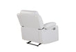 U6026 Blanche White Glider Recliner with LED