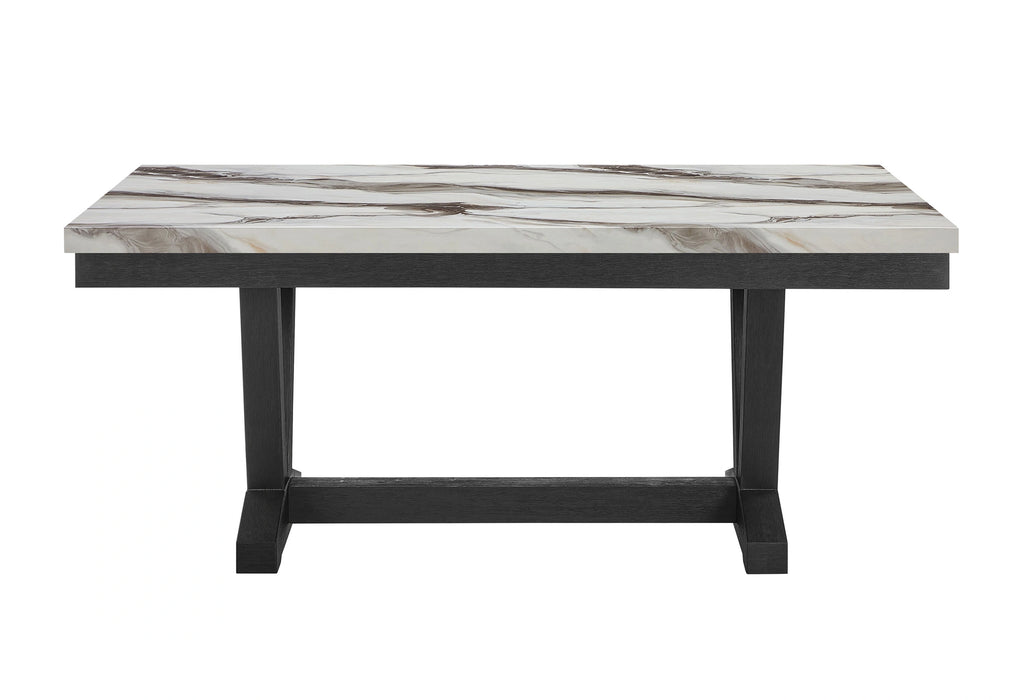 D1319 Blk/Wht Dining Table, 4 D1319 Lt Grey DC & D1319 Lt Grey Bn