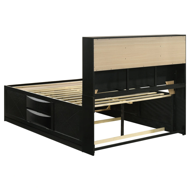 Briana Bookcase Platform Storage Bed