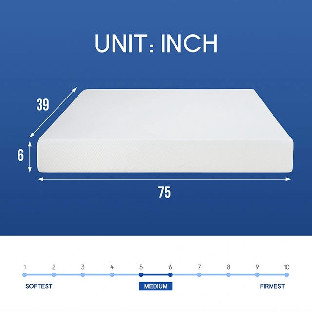 Artemisia 6" Full, Queen, & Twin Memory Foam Mattress