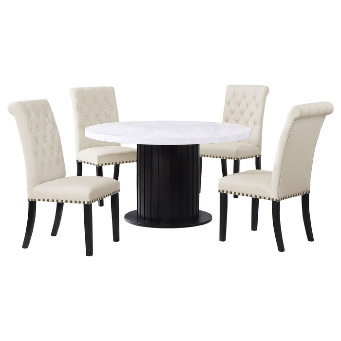 Sherry Rectangular Marble Top Dining Table set