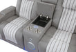 U8000 Grey Pwr Rec Sofa/Pwr Console Rec Loveseat W/PHR