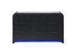 Beckett Wht/Blk Dresser W/ LED