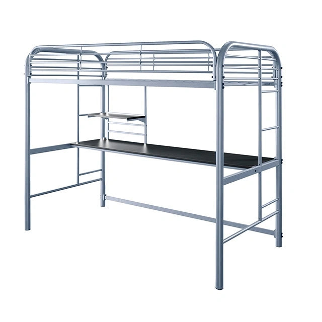 Opal Iii Black & Silver Twin Loft Bed