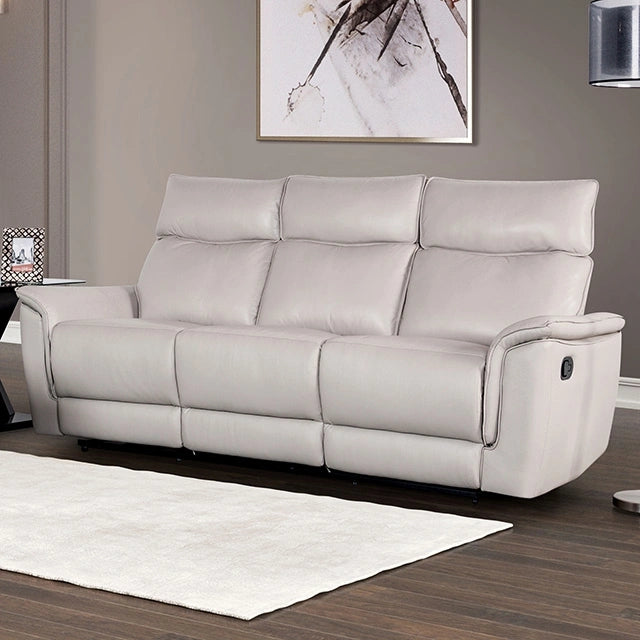 Bienne Sofa Manual Recliner White & Black