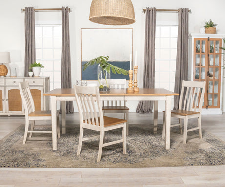 Kirby Dining Set Natural and Rustic Off White image