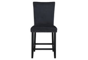 D04 Black Velvet Bar Stool