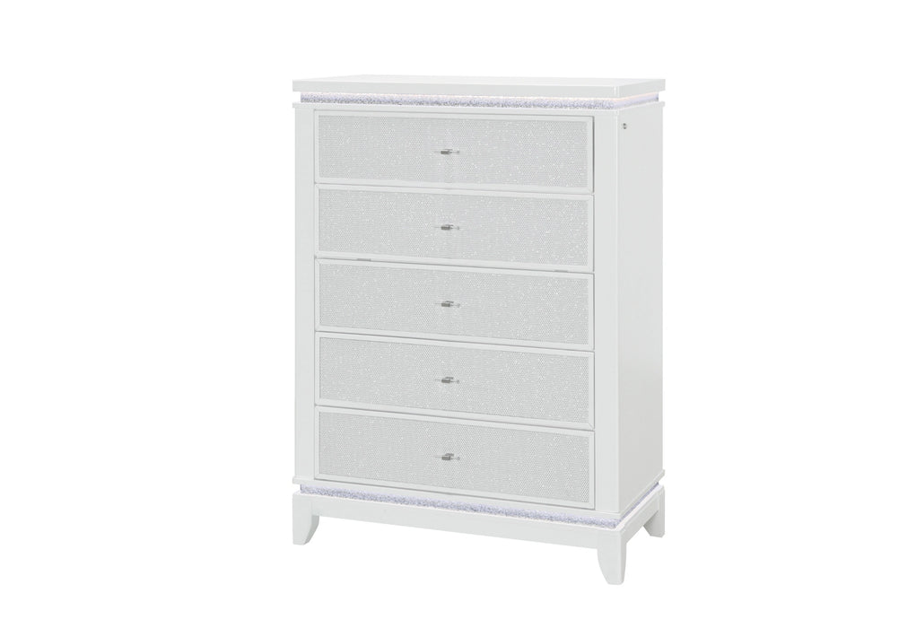 Alina White Chest with LED
