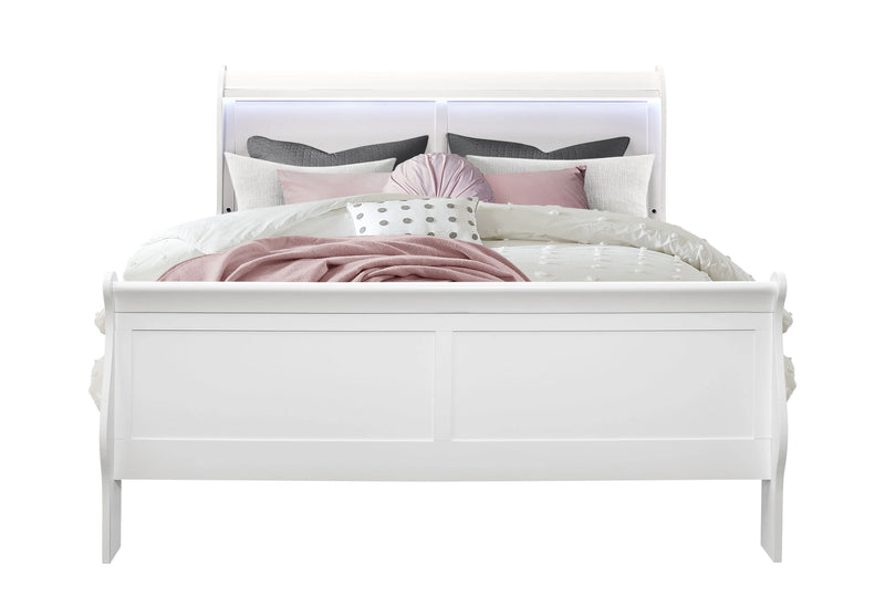 Charlie Bed with LED, Dresser, Mirror, Nightstand