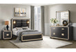 Blake Black Bed with Lamps