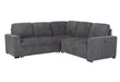U2660 Grey Sofa Bed Sectional W/O Chaise and W/O Pullout