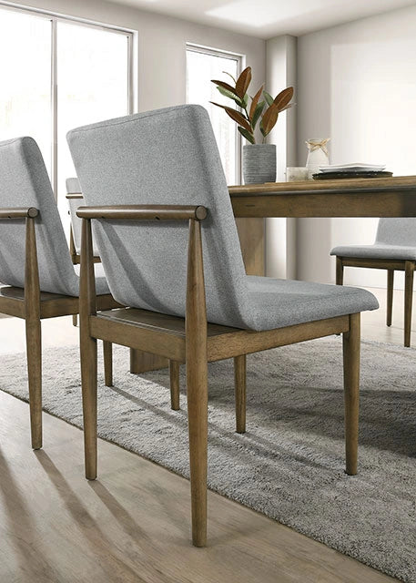ST GALLEN Side Chair (2/CTN), Natural Tone/Light Gray