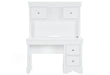 Pompei Metallic White Bookcase Twin Bed with LED