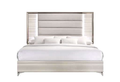 Zambrano White Bed with LED