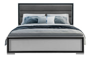 Amelia Grey/Black Bed, Dresser, Mirror and Nightstand