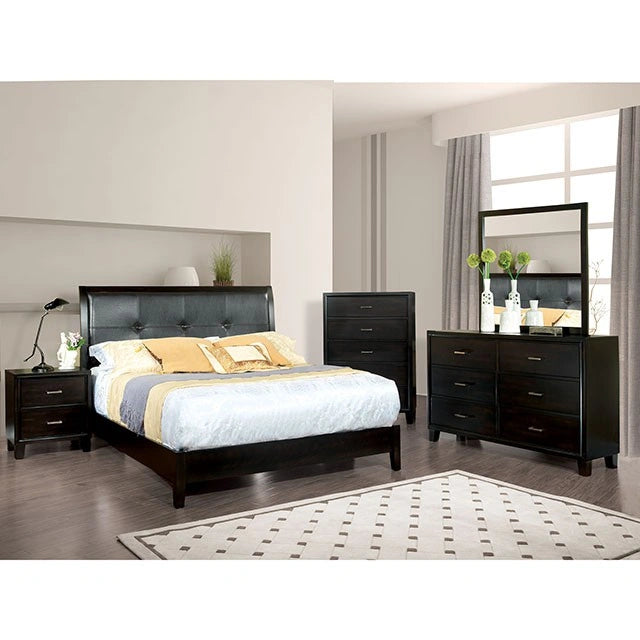 Enrico Full Queen Bed Brown, Black, & Cherry