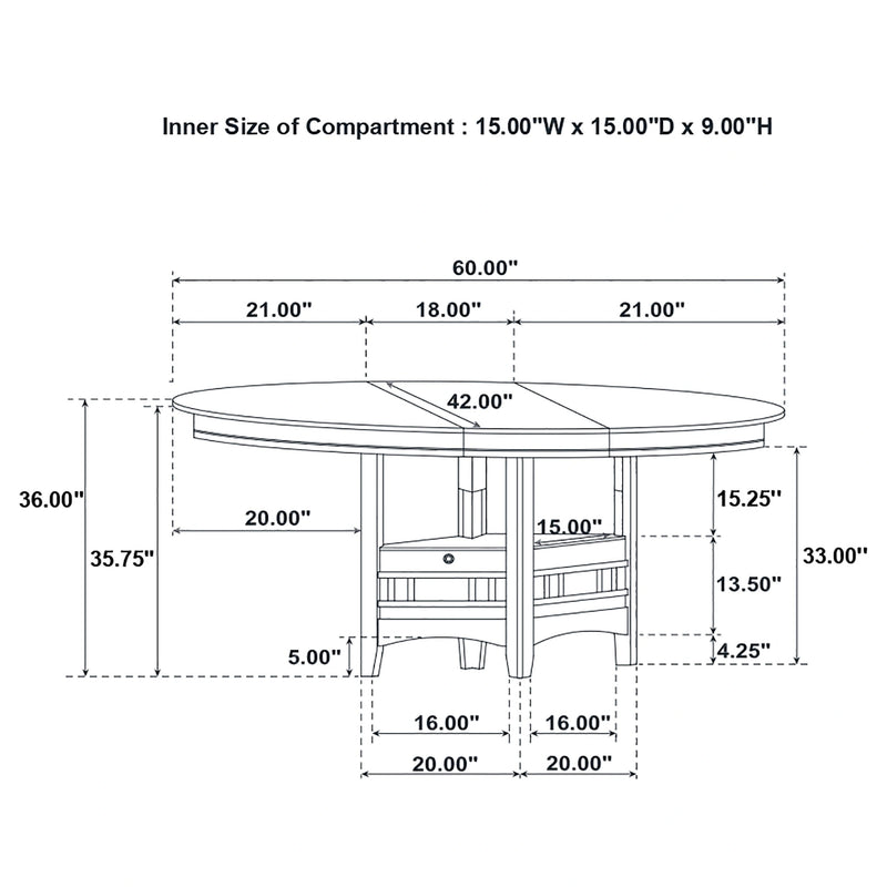 Lavon Counter Height Extension Dining Table