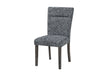 D86 Grey Dining Chair with Brown Legs