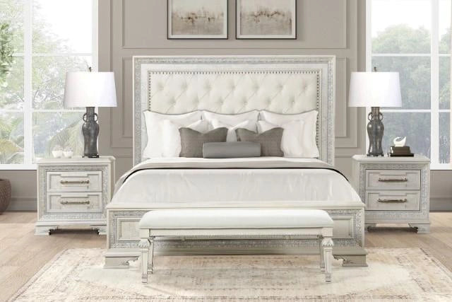 Stella Mia Bed White & White