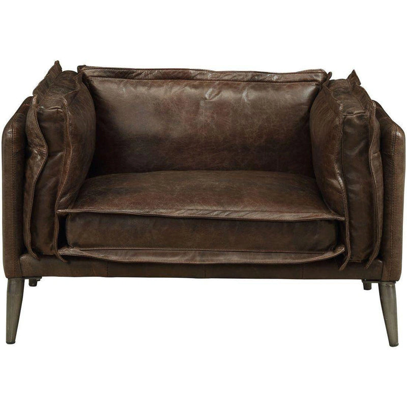 Acme Furniture Porchester Chair in Distress Chocolate 52482
