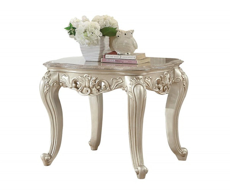 Acme Furniture Gorsedd End Table in Antique White 82442