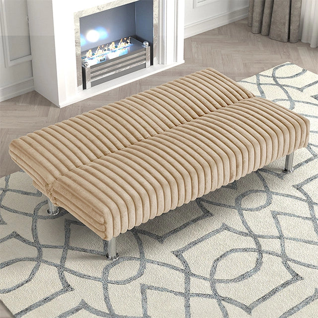 Hinwil Futon Sofa Bed Pink, Beige Grey, & Black