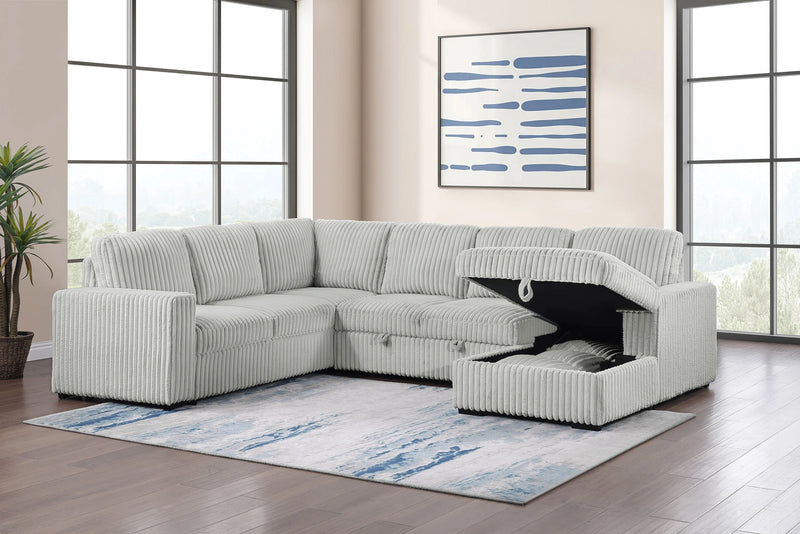 Devonshire Pull-Out Sleeper Sectional Sofa