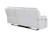 U6026 Blanche White Reclining Sofa with LED