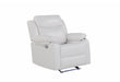 U6026 Blanche White Glider Recliner with LED