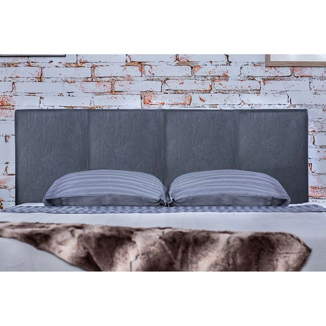 Winn Park Cal.King, E.King, Twin, & Full Bed Chrome, Gray, Brown, & Chrome