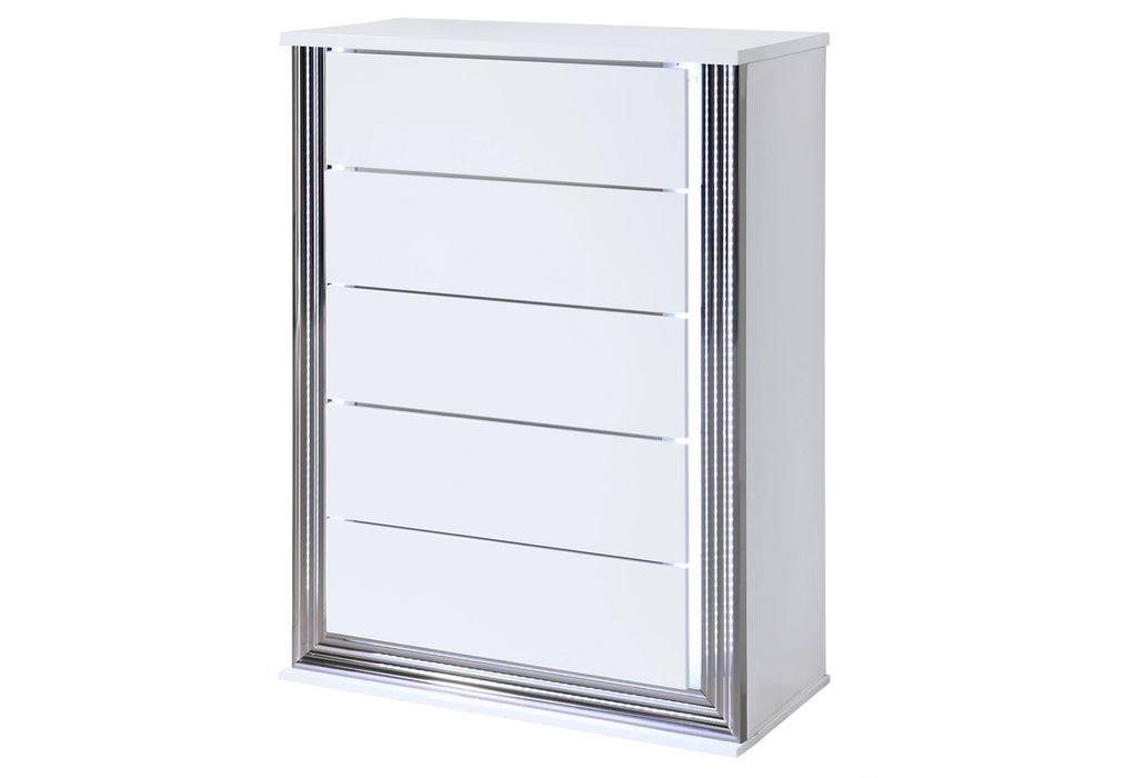 Ylime Smooth White Chest with LED