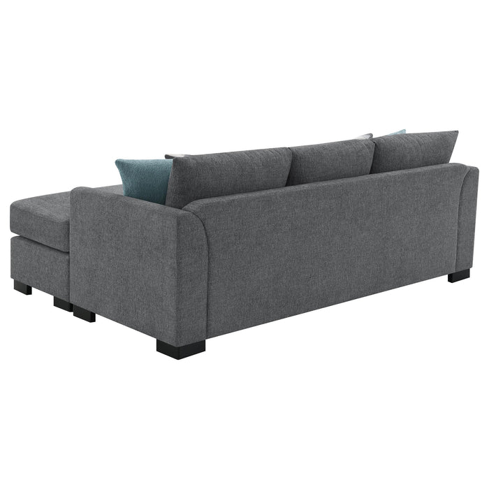 Storey Upholstered Sleeper Sectional Chaise Sofa