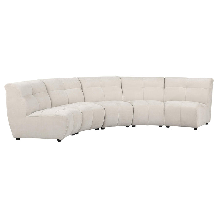 Charlotte Upholstered Modular Sectional Sofa Ivory