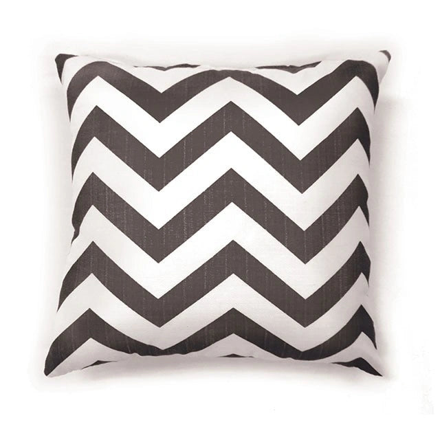 ZOE 18" X 18" Pillow, Gray Chevron (2/CTN)