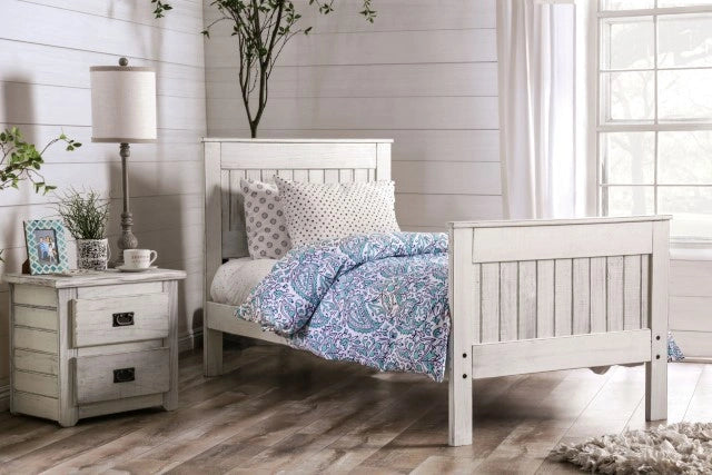 Rockwall Full, Queen, & Twin Bed White, Gray, & White