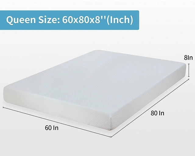 Artemisia 8" Memory Foam Mattress White