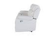 U6026 Blanche White Reclining Sofa with LED