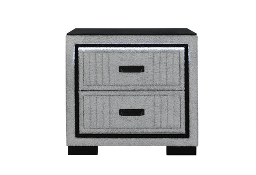 Isabella Grey Nightstand with LED