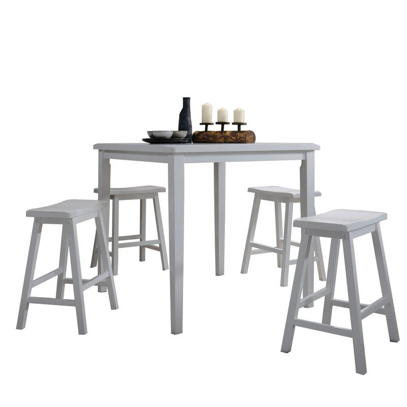 Gaucho White Counter Height Set (5Pc Pk)