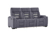 U1895 Grey P2 Reclining Sofa with IS and LED