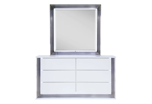 Ylime Smooth White Mirror with LED
