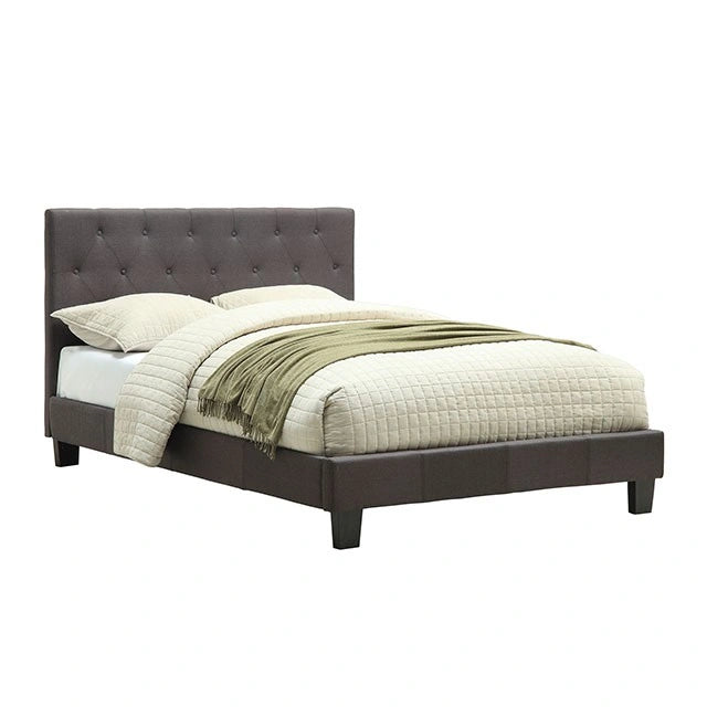 LEEROY Queen & Twin Bed Ivory & Gray