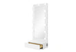 Ella White Narrow Tall Mirror with LED and Speaker