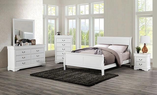 Louis Philippe Full Bed Expresso & White