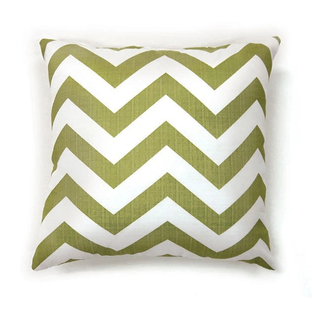 ZOE 22" X 22" Pillow, Green Chevron (2/CTN)