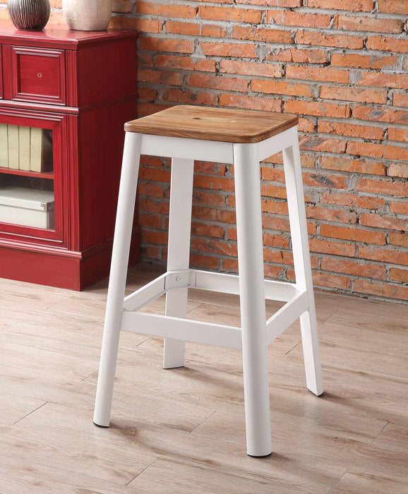 Jacotte Natural & White Bar Stool (1Pc) image