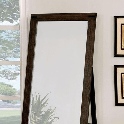 Rexburg Wire-Brushed Rustic Brown Standing Mirror image