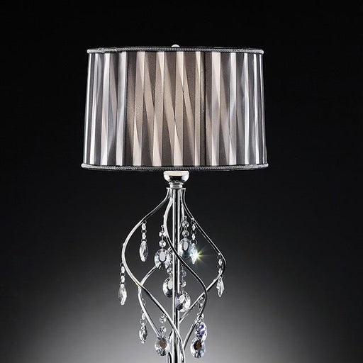 Arya Black/Chrome Table Lamp, Hanging Crystal image