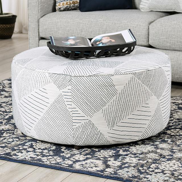 CHANCERY Ottoman, Gray/Navy image