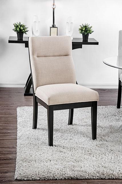 Jasmin Black/White Side Chair (2/CTN)